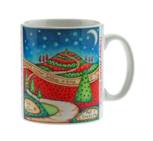 Winter Solstice Red & Green Mug