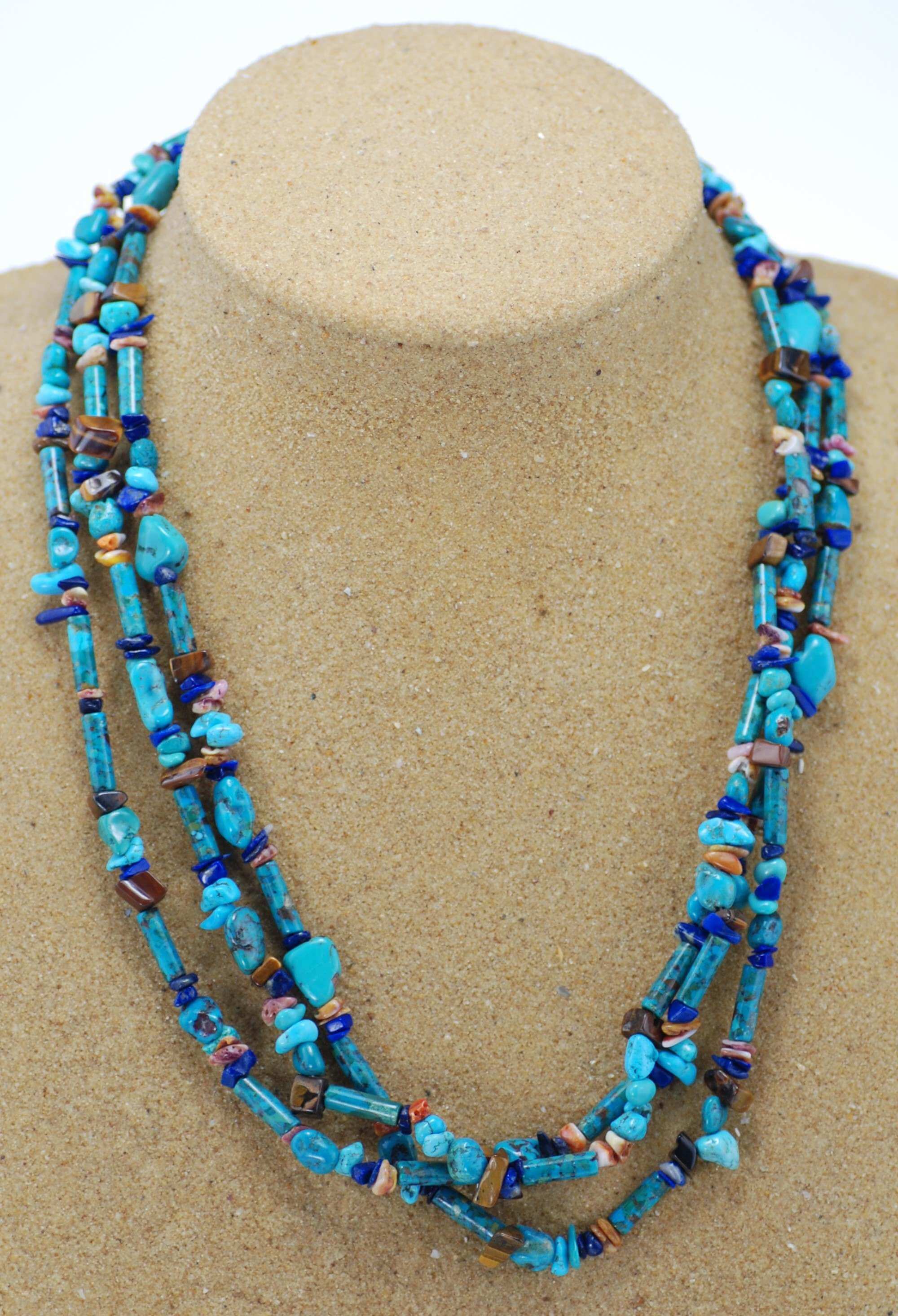 turquoise and tiger eye necklace