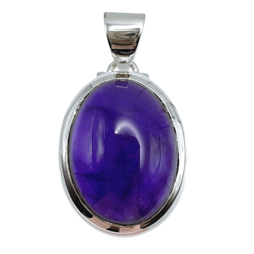 Oval Amethyst Cabochon Pendant