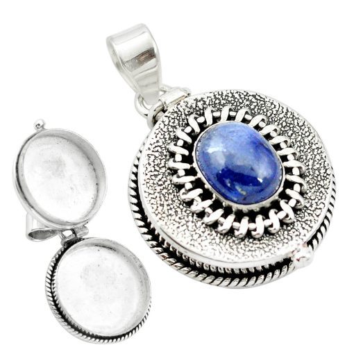 Sterling Silver Tanzanite Secret Message Locket 11.9 grams