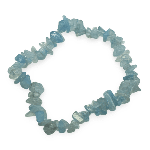 Aquamarine Smooth Chip Bracelet