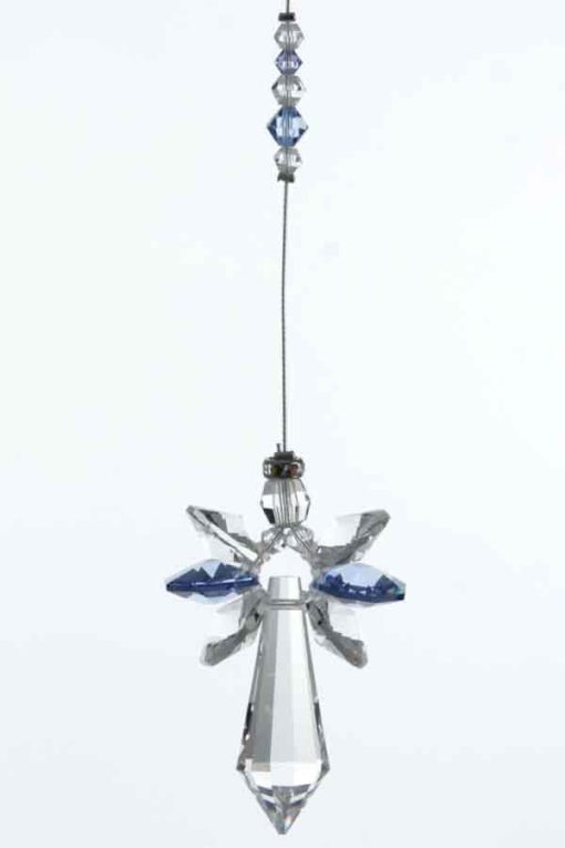 Swarovski Crystal Guardian Angel - Sapphire Large