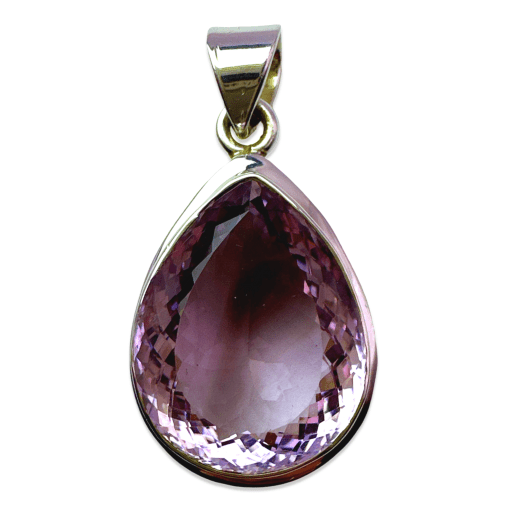 Faceted Amethyst Peardrop Pendant 23g