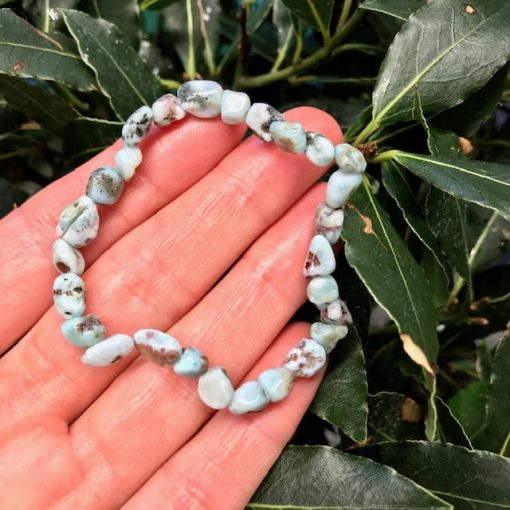 Larimar tumbled pebble bracelet