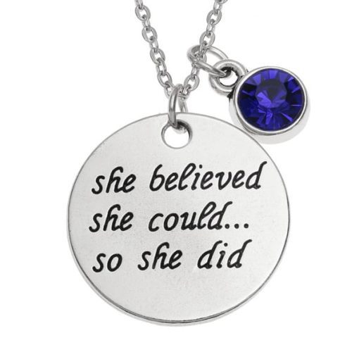 She Believed She Could So She Did Necklace