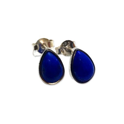 Lapis Peardrop Stud Earrings