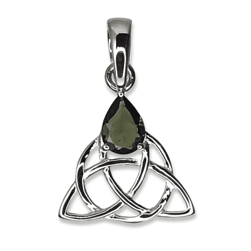 Moldavite Triquetra Pendant