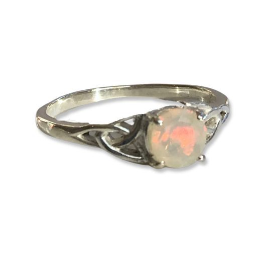 Opal Round Ring 2.3g - UK ring size S