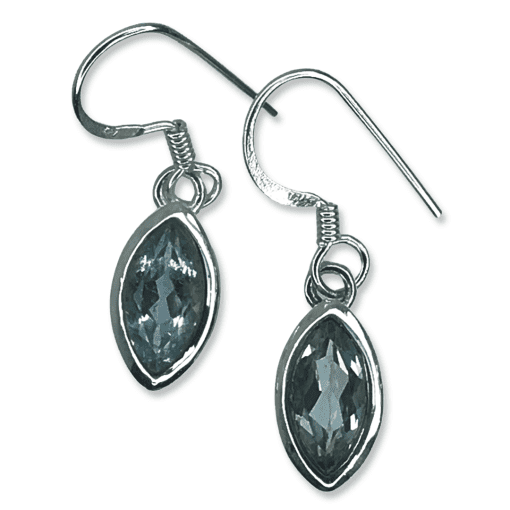 Blue Topaz Marquise Drop Earrings