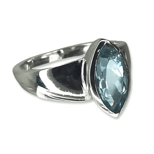 Blue Topaz Marquise Ring