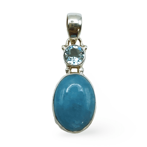 Aquamarine and Blue Topaz Pendant 4.1g