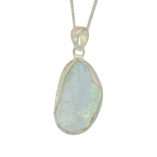 Natural Aquamarine Pendant and Chain 4.5g