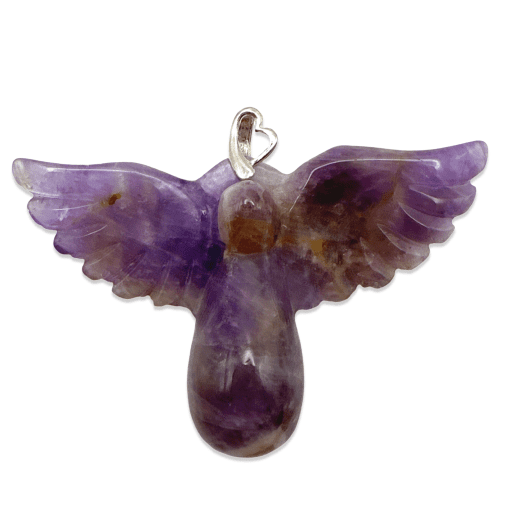 Amethyst Angel Pendant- 30mm