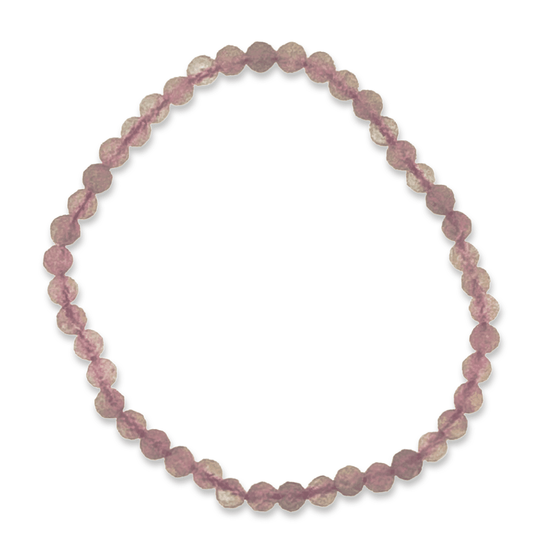 Rose Quartz 4mm Faceted Bead Bracelet - Happy Glastonbury | Crystals & Gems