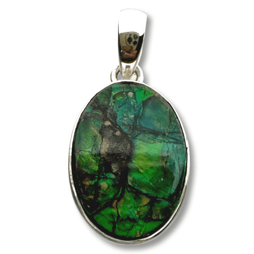 Ammolite Oval Pendant 4.6g - Happy Glastonbury | Crystals & Gems