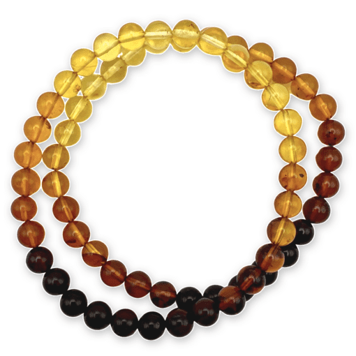 Amber Round 6mm Bead Bracelet - Image 2