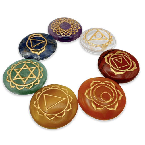 Chakra Meditation Gemstones Inscribed