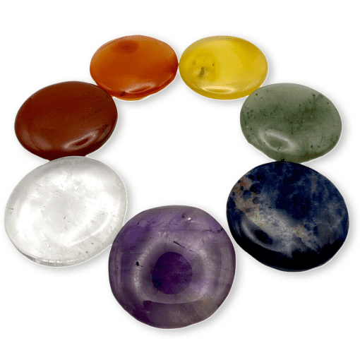 Chakra Meditation Gemstones Discs