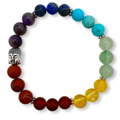 Chakra 8mm Buddha Bead Bracelet