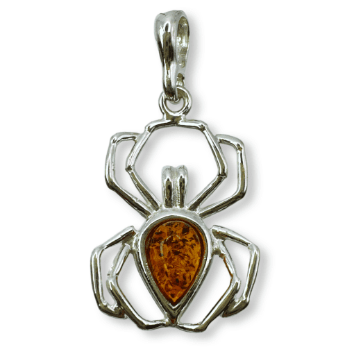 Amber Spider Pendant