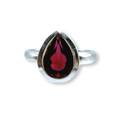 Garnet Faceted Ring