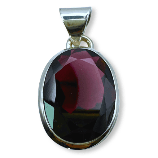 Garnet Oval Large Pendant