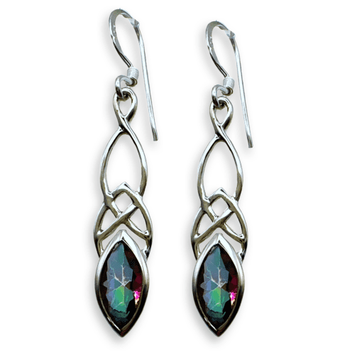 Mystic Topaz Celtic Earrings