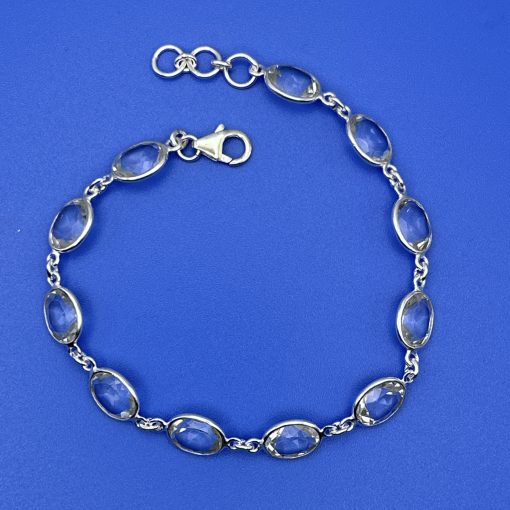 Clear Quartz Oval Faceted Bracelet - Image 2