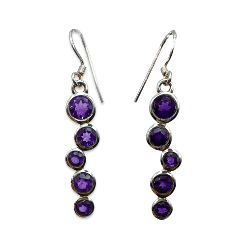 Amethyst Drop Earrings 4.2g