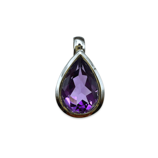 Amethyst Peardrop Pendant 2g