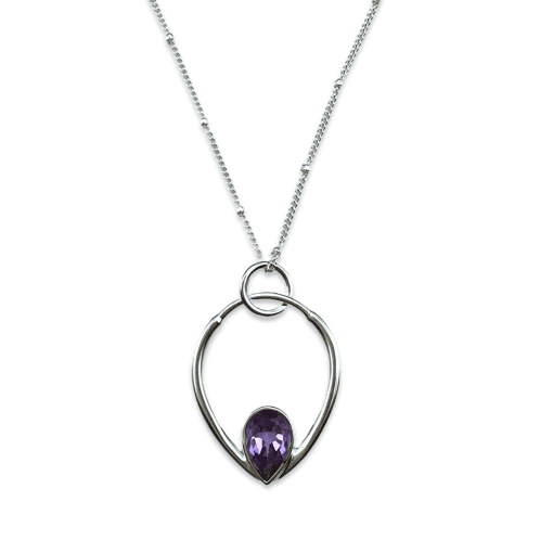 Amethyst Open Loop Necklace  3.4g