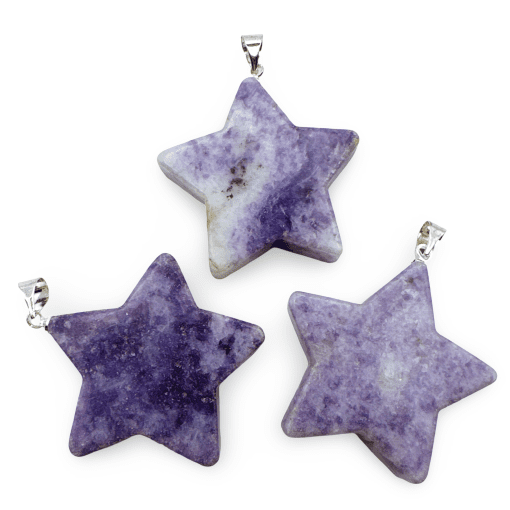 Lepidolite Star Pendant 9.8g