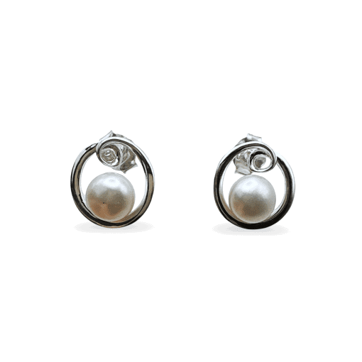 Freshwater Pearl Open Loop Stud Earrings 1.8g