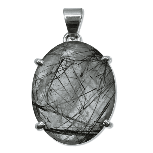 Tourmalinated Quartz Pendant 9.1g