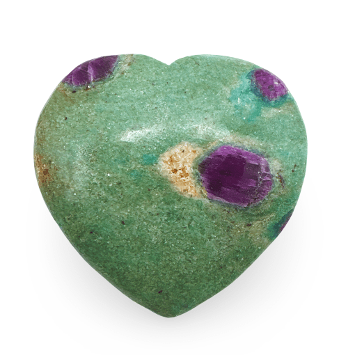 Ruby In Fuchsite Flat Heart 13.2g